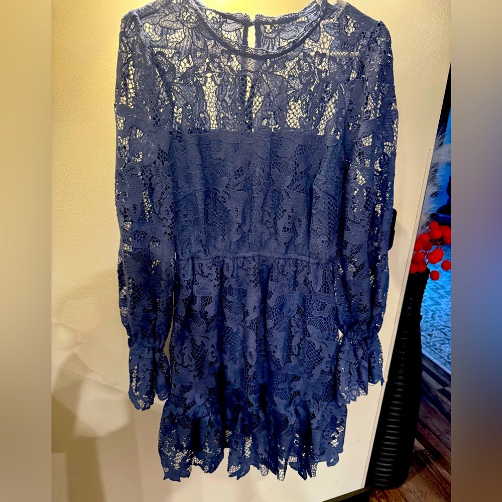 LACEY LONG SLEEVE SHORT DRESS